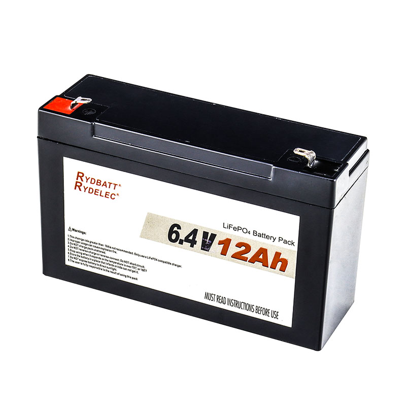 6V铅酸电池替代锂电 6.4V 12Ah 磷酸铁锂电池组