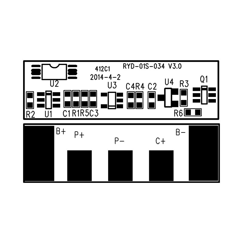 RYD-01S-034/V3.0版 单体18650锂电池电池保护板 BMS线路