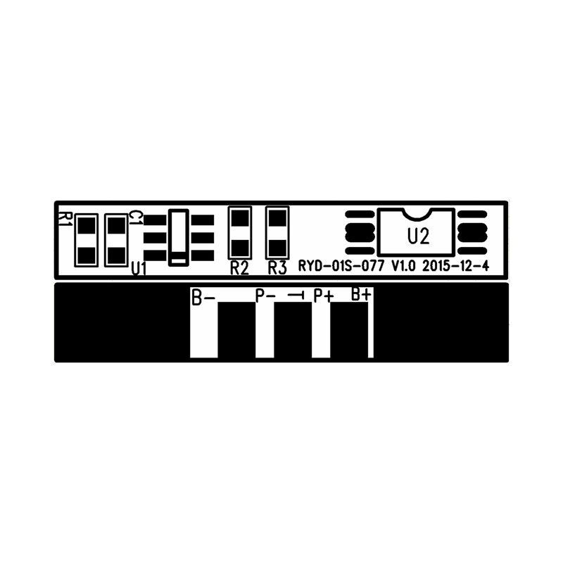 RYD-01S-077/V1.0版 电子设备用单体18650锂电池 保护板 BMS线路板