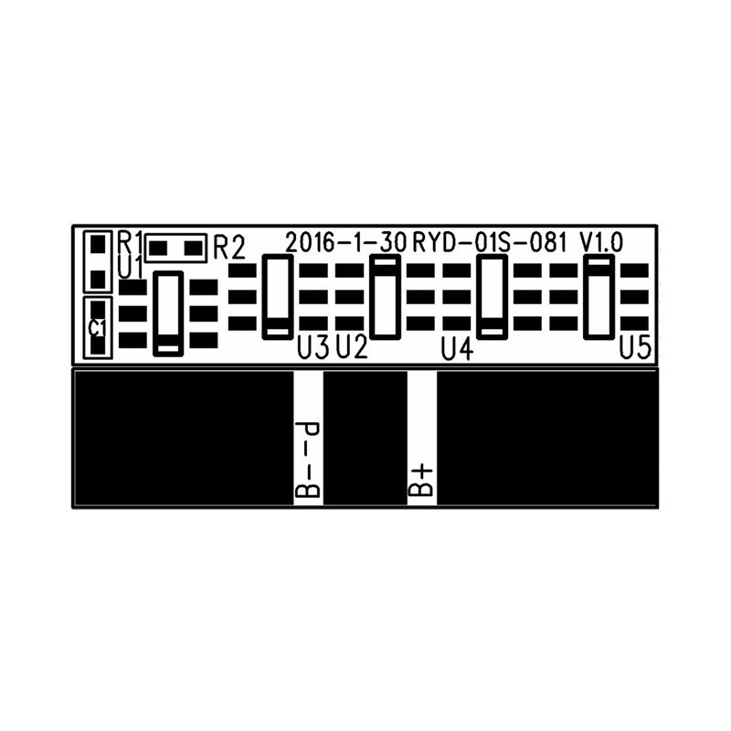 RYD-01S-081/V1.0版 单串18650锂电池保护板 BMS过充过放