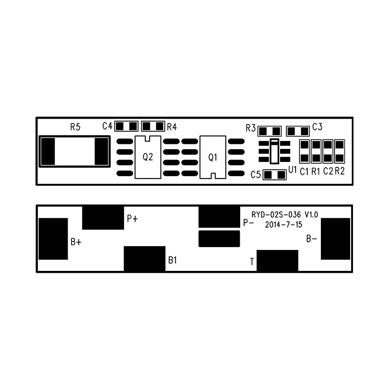 RYD-02S-036/V1.0版 3C数码产品锂电池保护板